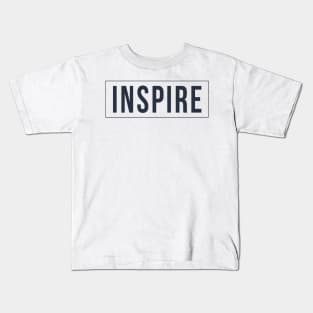 Inspire Typography Inspirational Word Retro Black Kids T-Shirt